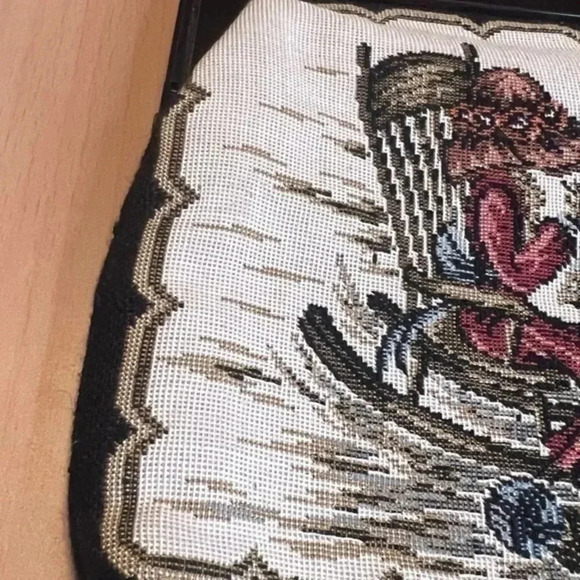 Woman’s Work Knitting Tapestry Kiss-lock Closure Clutch Wallet Faizah-10 Style - Picture 9 of 11